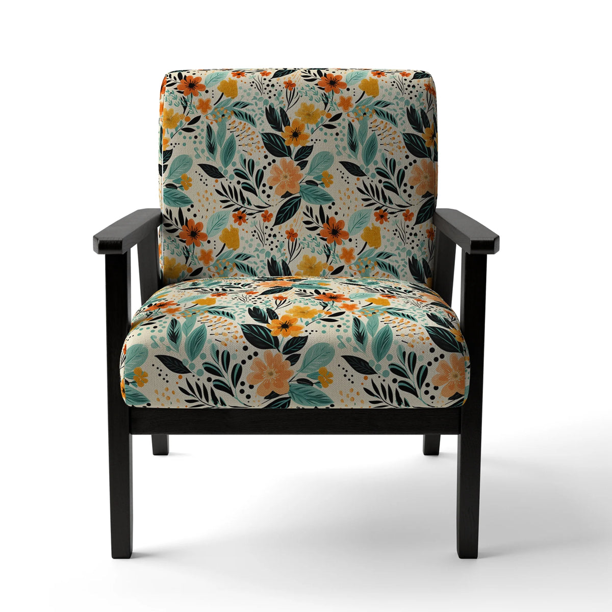 Upholstered Cottage Accent Chair and Floral Arm Chair L821658