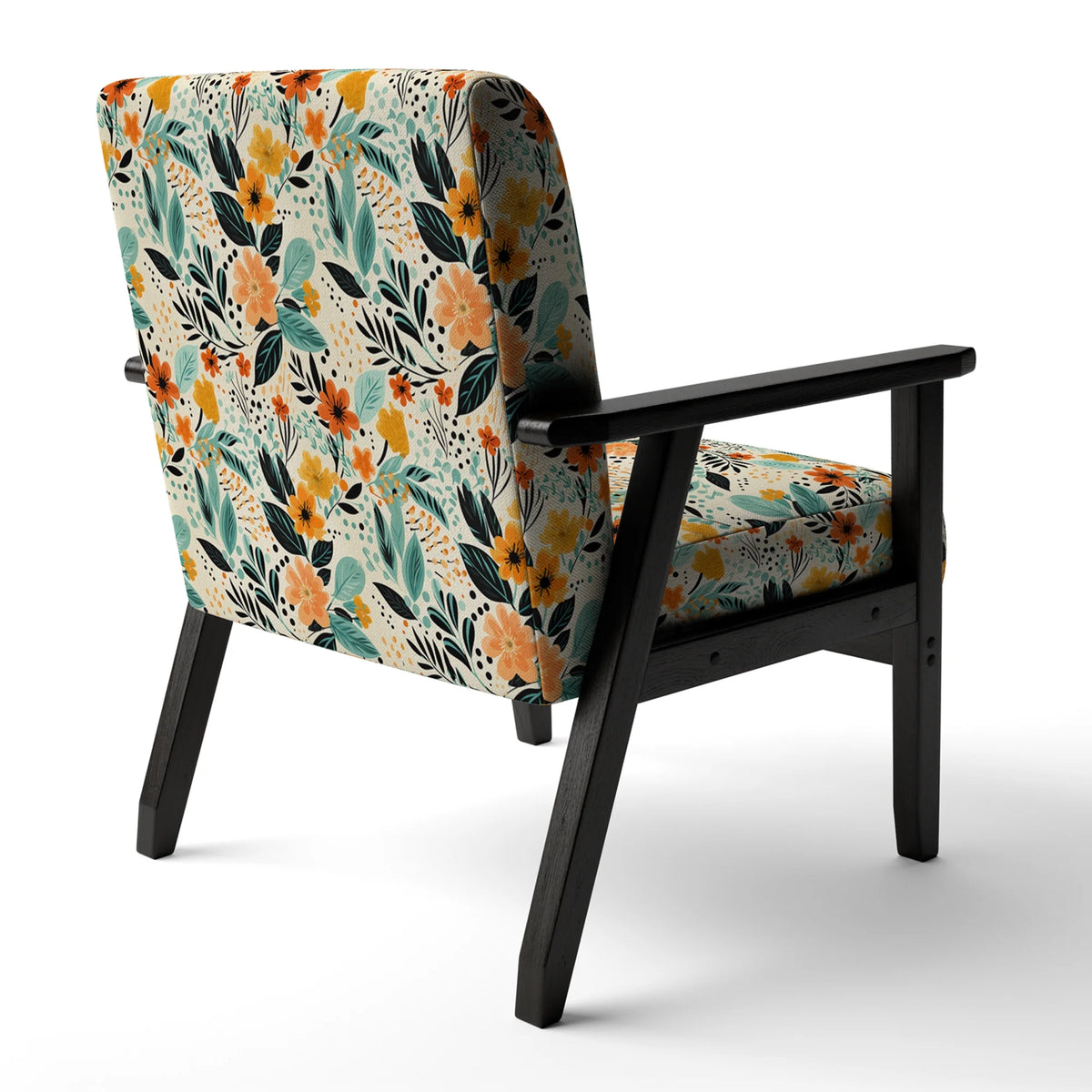 Upholstered Cottage Accent Chair and Floral Arm Chair L821658
