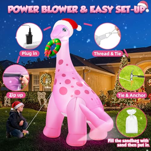 12FT Giant Christmas Inflatables Snowman with 3-Color LED Lights H34890