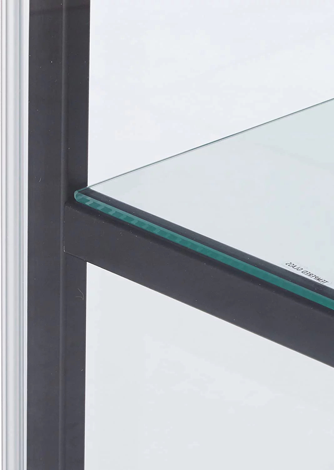 Modern 4 Shelf Curio Cabinet with Clear Tempered Glass A534