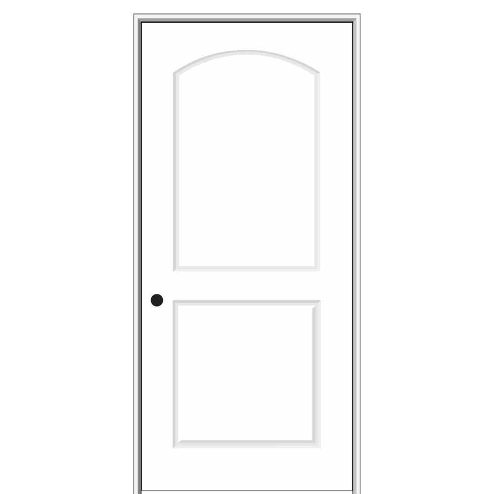 26 in. x 80 in. Smooth Caiman Right-Hand Solid Core Primed Molded Composite Single Prehung Interior Door U822228