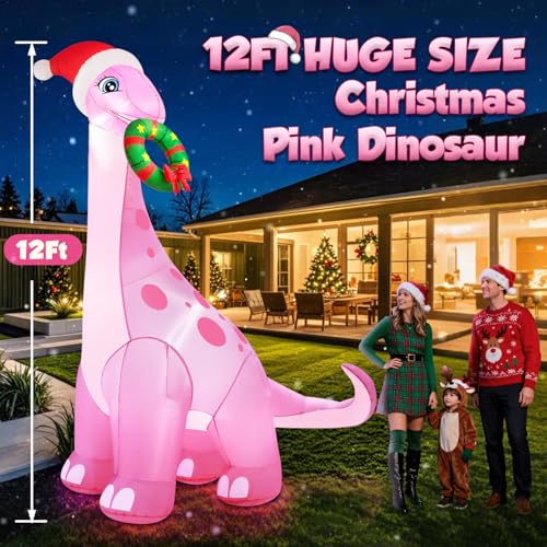 12FT Giant Christmas Inflatables Snowman with 3-Color LED Lights H34890