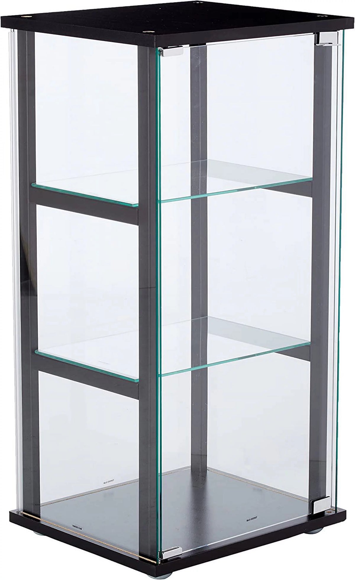 Modern 4 Shelf Curio Cabinet with Clear Tempered Glass A534