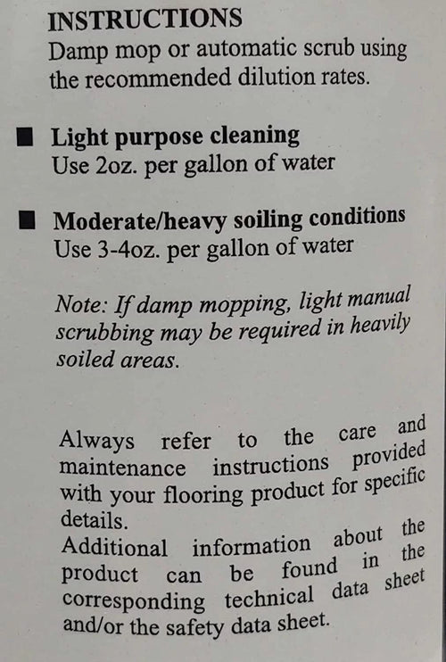 1 Gallon Neutral Cleaner Concentrated For Vinyl Floors V156