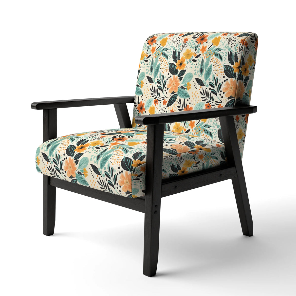 Upholstered Cottage Accent Chair and Floral Arm Chair L821658