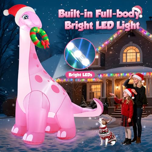 12FT Giant Christmas Inflatables Snowman with 3-Color LED Lights H34890