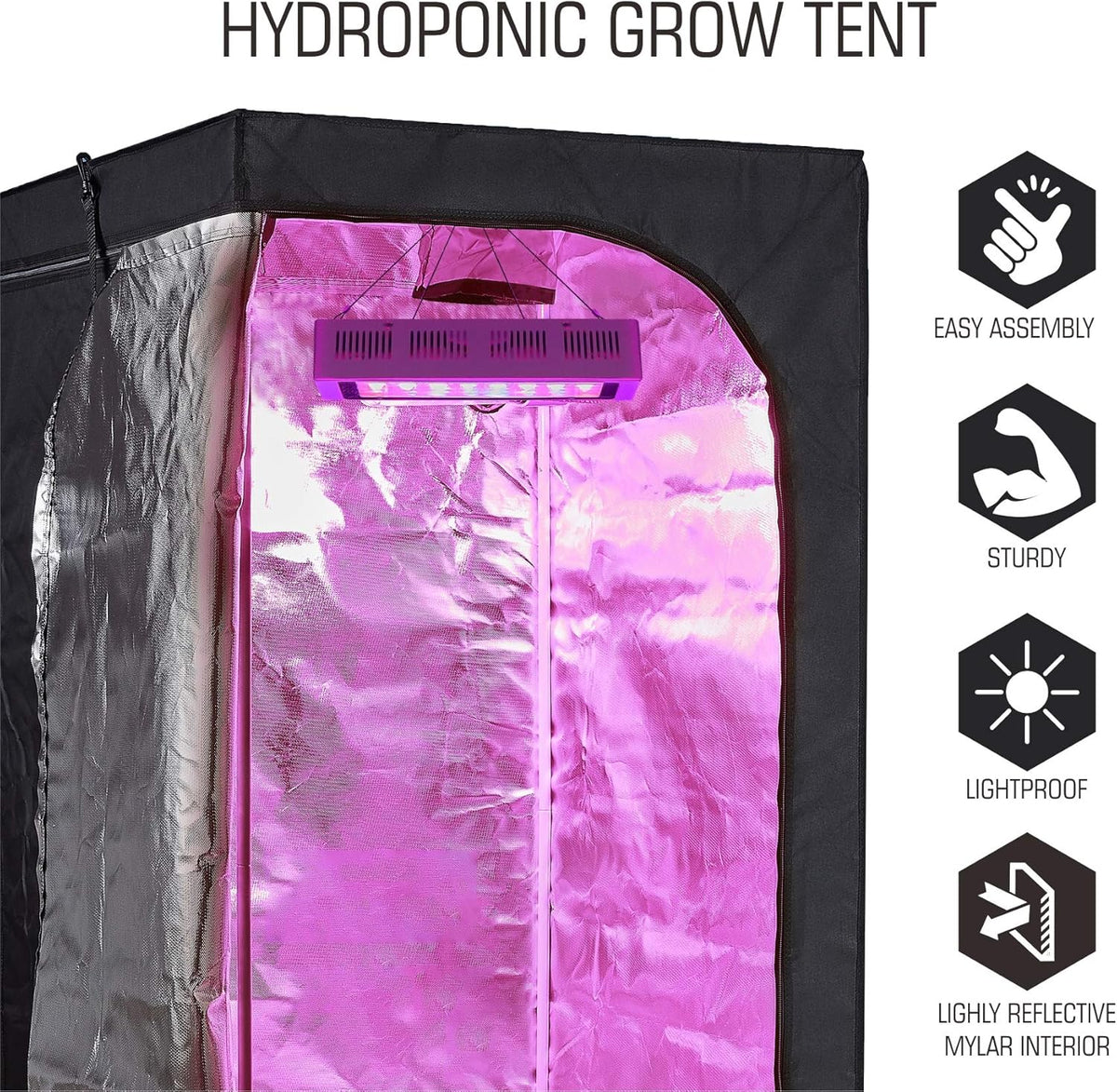 24''x24''x48'' Hydroponic Mylar Grow Tent J8767