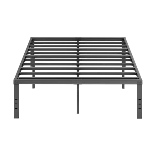 Black Full Size Steel Slat Platform Bed Frame K45665