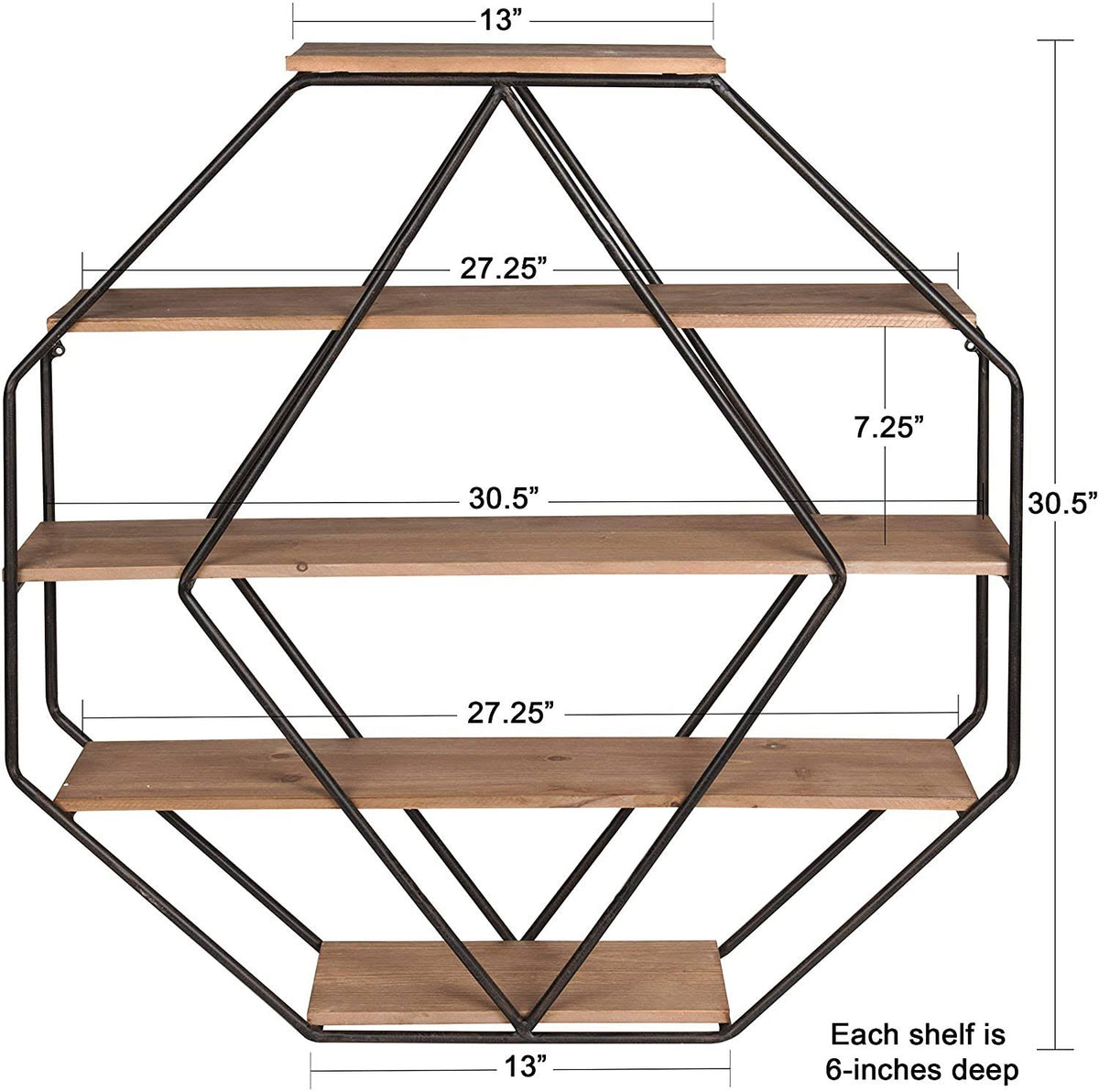 Octagon Floating Wall Shelves X537