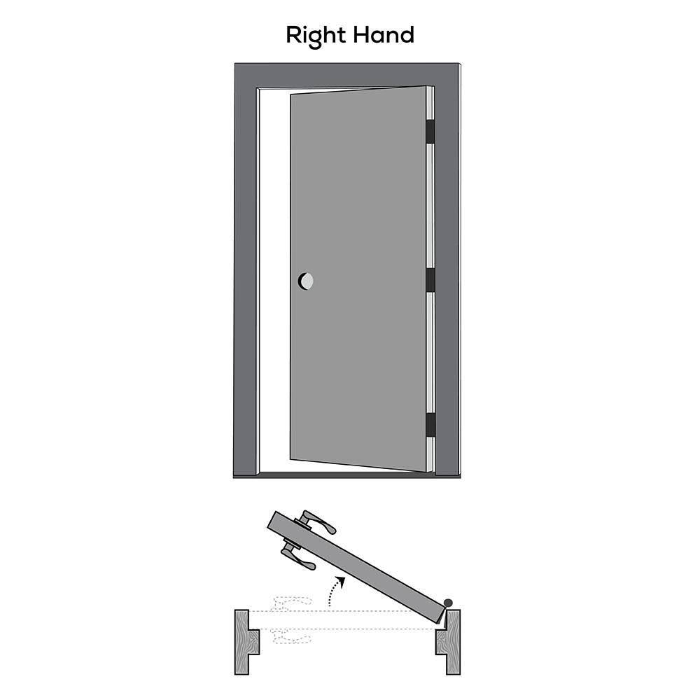26 in. x 80 in. Smooth Caiman Right-Hand Solid Core Primed Molded Composite Single Prehung Interior Door U822228
