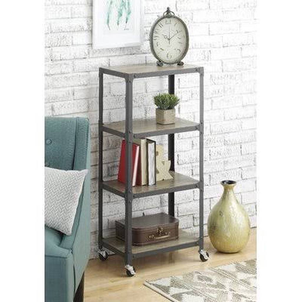 4-Tier Metal Gunmetal Utility Cart O402